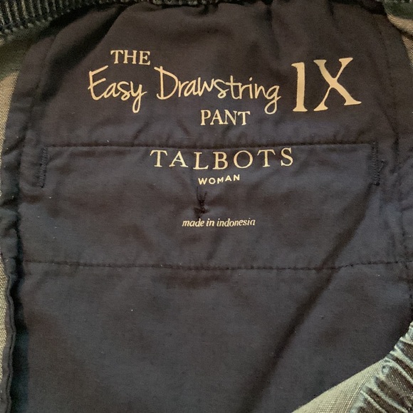 Talbots easy drawstring long chambray pants. Women’s 1X - Picture 4 of 4